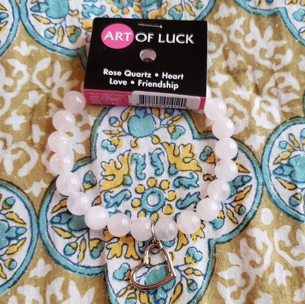 Art of Luck Bracelet - Rose Quartz, Heart, Love, Friendship